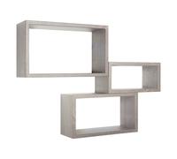 ÉTAGÈRES À MUR RECTANGULAIRES LOT DE 3 PC CHÊNE GRIS MOD. TRITTICO