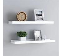 Étagères à rebord pour cadre photo 2 pcs Blanc 60x9x3 cm MDF Blanc G