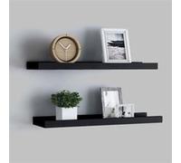 Étagères à rebord pour cadre photo 2 pcs Noir 40x9x3 cm MDF Noir G
