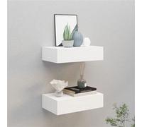 Etagère à Tiroir Murale Blanc 40x23,5x10 cm MDF Flottante Suspendue vidaXL