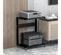 ÉTagèRes Audio VidéO Étagère vidéo, Support multimédia, Support, Support de Console de Jeu, avec roulettes, étagère d'angle pour Support multimédia AV, avec étagères de Rangement, Tour de su