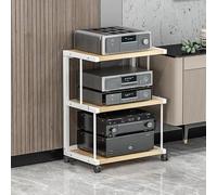 ÉTagèRes Audio VidéO Étagère vidéo, Support multimédia, Support, Support de Console de Jeu, avec roulettes, étagère d'angle pour Support multimédia AV, avec étagères de Rangement, Tour de su