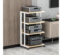 ÉTagèRes Audio VidéO Étagère vidéo, Support multimédia, Support, Support de Console de Jeu, avec roulettes, étagère d'angle pour Support multimédia AV, avec étagères de Rangement, Tour de su