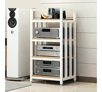 ÉTagèRes Audio VidéO Étagères Supports Meuble Rack 3/4 Niveaux Support multimédia AV Étagère d'angle Tourne-Disque Meuble stéréo en Bois Meuble TV d'angle Tour de Rack - Étagères visuelles a