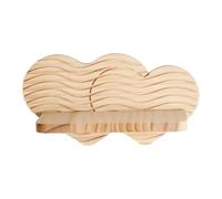 Étagères bohème - Design esthétique en bois en forme de cœur, étagère murale flottante, finition grain naturel fabriquée à la main, stabilité de montage décorative, accessoire de maison pour chambre à