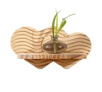 Étagères bohèmes | Cœur en bois - Décoration murale flottante - Pour livre, pot de fleurs, cadre photo, chambre à coucher, salle de bain, cuisine, bureau, appartement, ferme