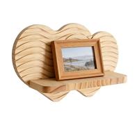 Étagères bohèmes | Présentoir de rangement rustique en bois | Étagère d'angle murale en forme de cœur | Pour livre, bougie, cadre photo, salon, salle de bain, cuisine, bureau, appartement, ferme