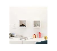 vidaXL Étagères cube murales – 2 pcs 26x15x26 cm – Blanc