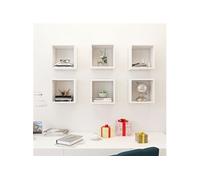 Etagères cube murales 6 pcs Blanc 26x15x26 cm
