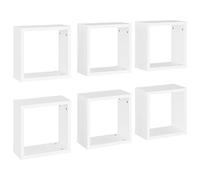 Étagères cube murales 6 pcs blanc 30x15x30 cm