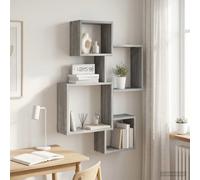 vidaXL Étagères Cube Murales Montage Mural Gris 64 x 13,5 x 91,5 cm, Salon, étagère rectangulaire, Design Moderne, Rangement Pratique, Cube Mural, Meuble Fonctionnel pour la Maison