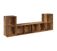Étagères cubiques modulaires - vidaXL - Bois vieilli - 37x35x72 cm - Compartiments cubes - Pour intérieur