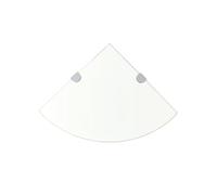 vidaXL Étagères d'angle 2 pcs et supports Verre Transparent 25x25 cm 3051592