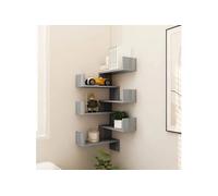 Etagères d angle murales 2 pcs Sonoma gris 40x40x50 cm Bois