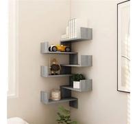 vidaXL Étagères d'angle murales Sonoma gris 2 pcs Bois 40x40x50 cm G