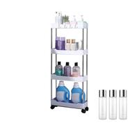 Étagères d'affichage - Chariot de rangement multifonction | Organiseur de couches, eau minérale, gel douche, chambre, salle de bain, cuisine, étagère mobile pratique, robuste, design durable