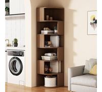 Étagères d'angle à 6 Niveaux for Salle de Classe, Salon, Chambre, Dortoir, Conception à Angle de 90°, S'intègre dans Les Coins des Murs, Économise de l'espace