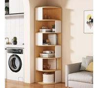 Étagères d'angle à 6 Niveaux for Salle de Classe, Salon, Chambre, Dortoir, Conception à Angle de 90°, S'intègre dans Les Coins des Murs, Économise de l'espace