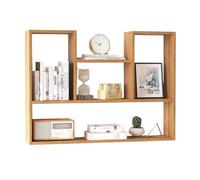 étagères d'angle Bibliothèque flottante murale, étagère de rangement ouverte à plusieurs compartiments, étagères livres en bois for chambre coucher, salon, bureau, salle bain, cuisine(Petit)