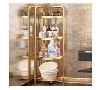 Étagères d'angle Étagère D'angle Pliante Sur Pied, Organisateurs D'angle pour Petits Espaces Et Rangement Pour Salon Cuisine Salle De Bain Buanderie Sans Assemblage ( Color : Gold , Size : 4 tier )