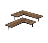 Étagères d'angle flottantes décoratives en bois robuste pour l'organisation