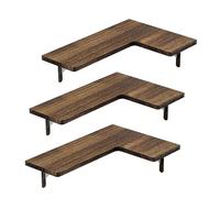 Étagères d'angle flottantes décoratives en bois robuste pour l'organisation