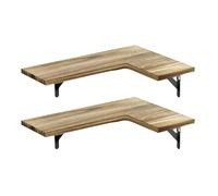 Étagères d'angle flottantes décoratives en bois robuste pour l'organisation
