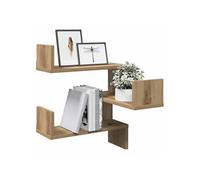 vidaXL Étagères d'angle murales 2 pcs chêne artisanal 40x40x49,5 cm 856609