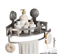 Étagères d'angle pour mur de douche, étagères de rangement d'angle avec ventouse, sans perçage, organiseur de salle de bain pour nettoyant le visage, shampooing, gel douche
