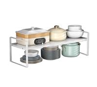 Étagères de comptoir de cuisine - Étagère extensible pour micro-ondes, rehausseur d'évier réglable avec cadre en métal robuste, économie d'espace, idéal pour la maison, le travail, le garde-manger