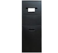 Étagères de douche rectangulaires étanches pour papier toilette, armoires de cuisine et de salle de bain avec porte, noir, 23 x 67 x 14 cm - Solution de rangement élégante