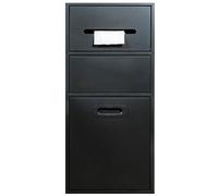 Étagères de douche rectangulaires étanches pour salle de bain, cuisine et salle de bain avec porte - Noir - 30 x 67 x 14 cm