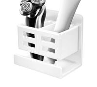 Étagères de douche sans perceuse - Rangement de salle de bain en ABS 11 x 9,8 x 6,8 cm | Porte-brosse à dents et dentifrice mural, tube de rangement, organisateur de maquillage | Utilisation de maison