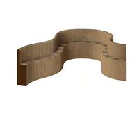 Étagères de présentation pliables portables pour foires artisanales, salons, magasins, supports de maquillage, marron, idéal pour les vendeurs et les artisans