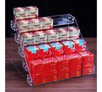 Étagères de présentation pour supermarchés - Support à 3/4/5 niveaux pour crackers, chips, boissons et conserves - Marchandiseur de comptoir polyvalent pour bonbons et collations