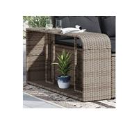 Etagères de rangement 2 pcs gris résine tressée