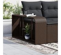 Étagères de rangement 2 pcs marron résine tressée Marron G