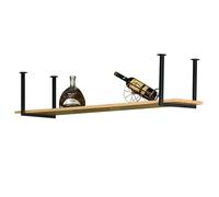 Étagères de rangement à fixation plafond, étagère suspendue flottante à 1 niveau, présentoir multifonctionnel, casier à vin, support pour plantes pour cuisine bar café balcon(1-layer 120x30x40cm)
