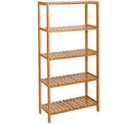 Etagères de rangement en bambou 5 niveaux 130 x 60 x 26 cm Naturel BCB35Y