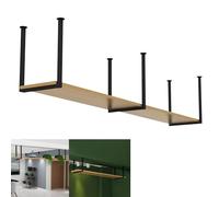 Étagères de rangement en bois support de plantes à montage au plafond organisateur polyvalent à 2 niveaux pour bar cuisine restaurant support de verre à vin suspendu flottant(1-layer 60x30x40cm)