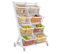 Étagères de rangement en métal robuste - Support utilitaire réglable de résistance industrielle pour la maison, le garage et l'organisation d'affichage des fournisseurs