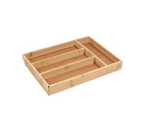 Étagères De Rangement For Couverts En Bois À 4 Compartiments, Étagères De Cuisine Élégantes, Séparateur De Tiroir, Organisateur De Plateau, Accessoires De Cuisine
