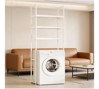 Étagères de Rangement for Salle de Bain et étagère de Rangement for Lave-Linge et sèche-Linge - Support for Machine à Laver for l'organisation de la buanderie(White,Three Floors)