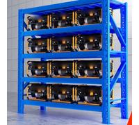 Étagères de rangement multicouches robustes pour supermarchés et entrepôts Étagères épaisses pour pots de fleurs installées en usine 150 x 50 x 200 cm 5 options bleues