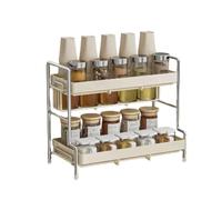 Étagères de rangement multifonctionnelles pour comptoir de salle de bain et de cuisine pour les essentiels quotidiens - Économie d'espace - 33,6 x 18,5 x 25,6 cm - Design durable et élégant