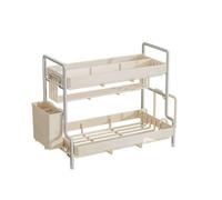 Étagères de rangement multifonctionnelles pour salle de bain et cuisine - Comptoir compact pour les essentiels quotidiens - 33,6 x 18,5 x 25,6 cm - Solution d'économie d'espace