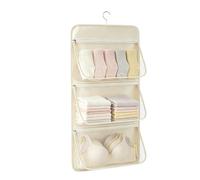 Étagères De Rangement Pour Placard - Rangement De Cintre De Grande Capacité | Organisateur De Garde-robe Suspendu Non Tissé À 3 Poches, Sac De Rangement Pliable Permettant De Gagner De L'espace Pour Sous