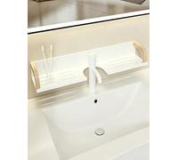 Étagères De Rangement Sans Perçage for Salle Bain, Étagère Robinet 50,8 Cm Avec Rainure, Organisateur Comptoir Perforation, Vidange Au-dessus Des Éviers Adaptée(Natural)