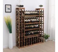 Étagères de rangement verticales - Casier à vin sur pied, Support de rangement pour bouteilles de vin en bois antique, Casier à bouteilles de vin sur pied de grande capacité, Présentoir à vin pour bar