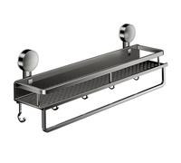 Étagères de salle de bain, douche caddy tassement de grande capacité de grande capacité étagères de douche murales avec crochets, étagères de salle de bain à la rouille et à la rouille épuisée pour l